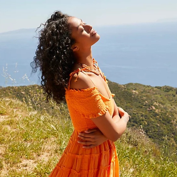 Free people orange mini dress - Picture 8 of 8